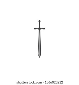 Sword logo vector flat design