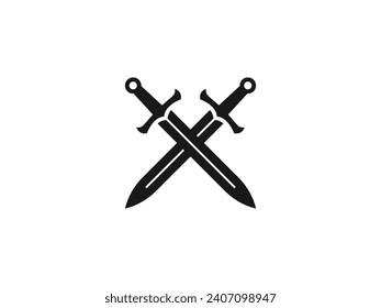 sword logo vector icon illustration, logo template