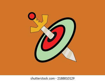 Ilustración de ilustración vectorial de logotipo de espada