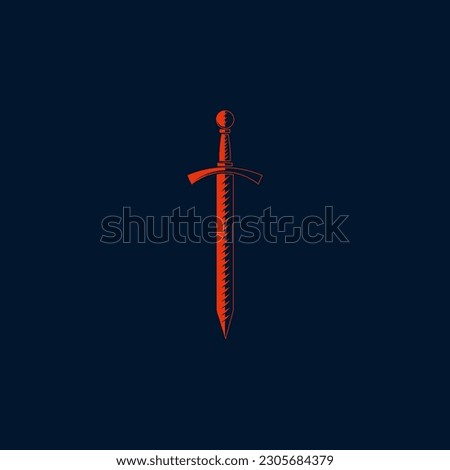 Sword logo - vector illustration, sword logo emblem design. Suitable for your design need, logo, illustration, animation, etc.
