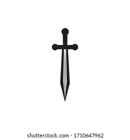 Vector de logotipo de espada y plantilla de ilustración. 