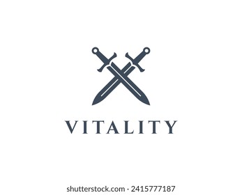 sword logo vector illustration. sword logo template