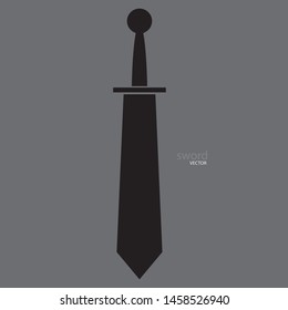 sword logo. vector of swords. Stylized Black Metal Battle Sword vector logo.