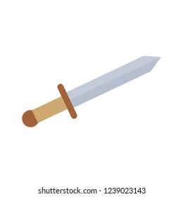 Sword. Sword logo. White background. Vector illustration. EPS 10.