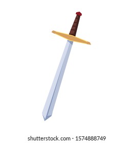sword long on white background vector illustration design