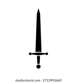 Schwert mittelalterliche Waffe Silhouette Vektordesign
