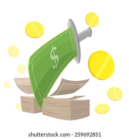 Sword Money Cut Finance vector