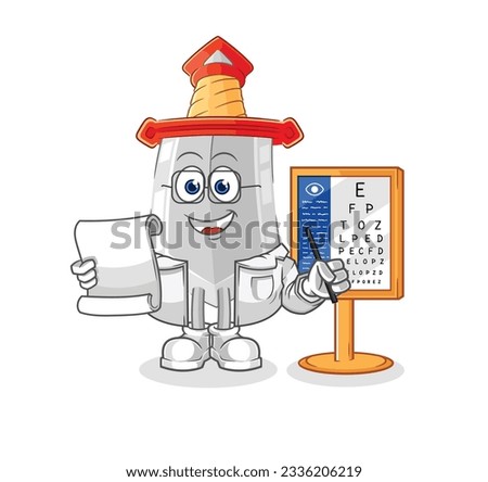the sword oculist cartoon. cartoon mascot vector