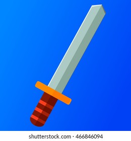 Sword on a blue background