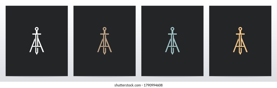 Sword On Letter Logo Design A