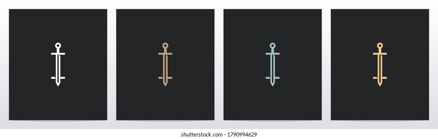 Sword On Letter Logo Design I