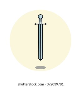 Sword on white background 
