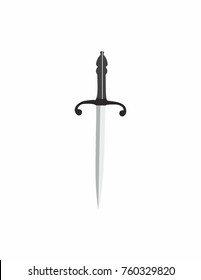
Sword on white background