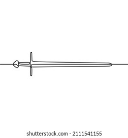 sword oneline continuous single line art