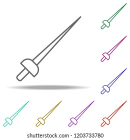 sword outline icon. Elements of Sport in multi color style icons. Simple icon for websites, web design, mobile app, info graphics