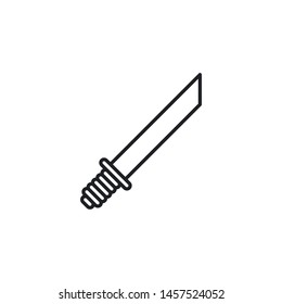 Sword Outline Icon Vector Illustration Eps