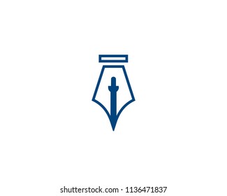 Sword and pen law logo