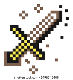 sword pixel drawing design illustration, vector