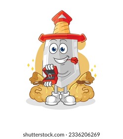 the sword propose with ring. cartoon mascot vector