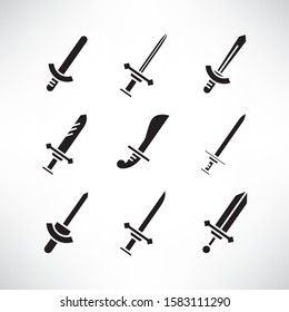 sword and rapier icons set