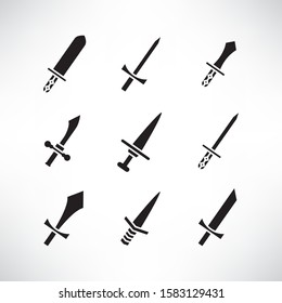 sword and rapier icons set
