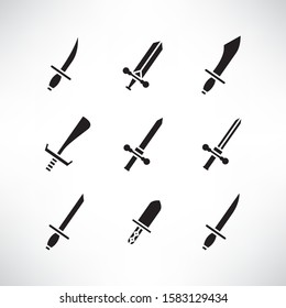 sword and rapier icons set