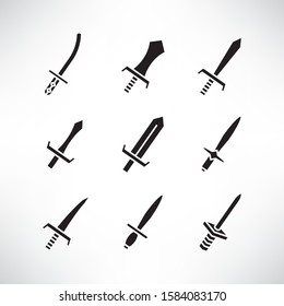 sword and rapier icons set
