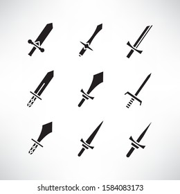 sword and rapier icons set