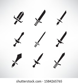 sword and rapier icons set