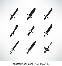 sword and rapier icons set