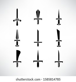 sword and rapier icons set