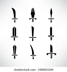 sword and rapier icons set