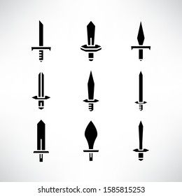 sword and rapier icons set