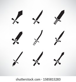 sword and rapier icons set