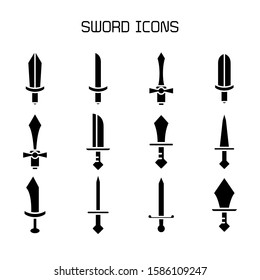 sword and rapier icons set