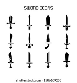 sword and rapier icons set