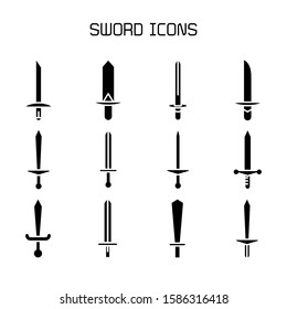 sword and rapier icons set