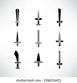 sword and rapier icons set