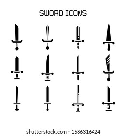 sword and rapier icons set