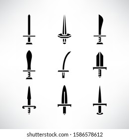 sword and rapier icons set