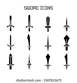 sword and rapier icons set