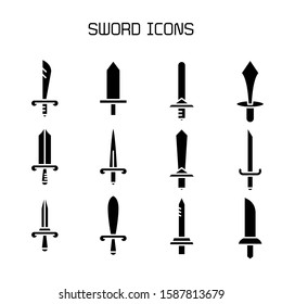 sword and rapier icons set
