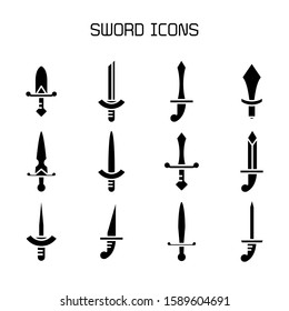 sword and rapier icons set