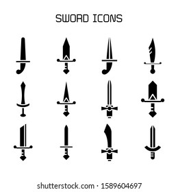 sword and rapier icons set