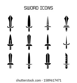 sword and rapier icons set
