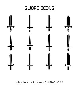 sword and rapier icons set