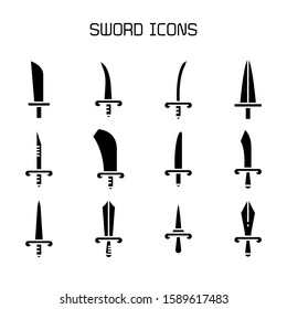 sword and rapier icons set