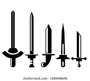 sword and rapier vector illustration