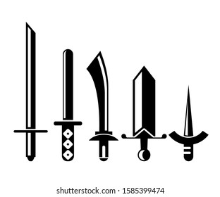sword and rapier vector illustration