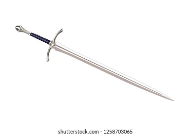 sword realistic vector illustration isolated